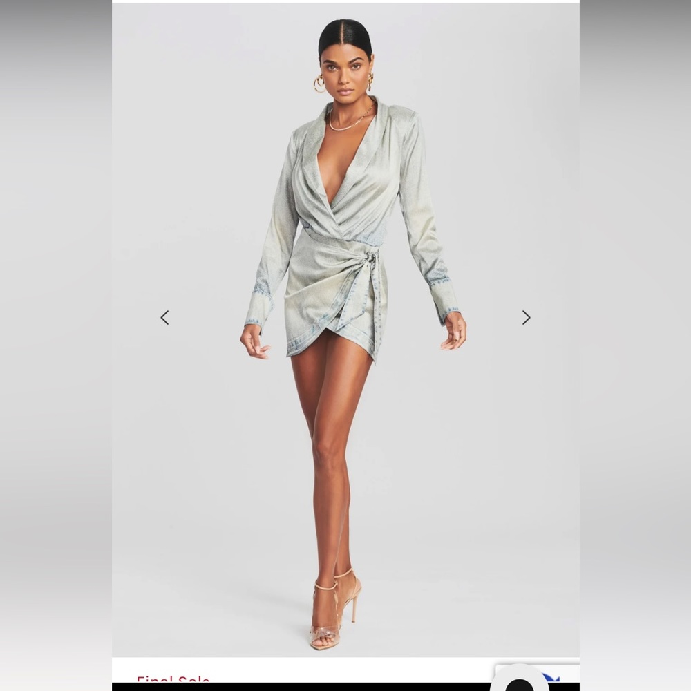 Retrofete Hailey silk denim dress - never worn with tags